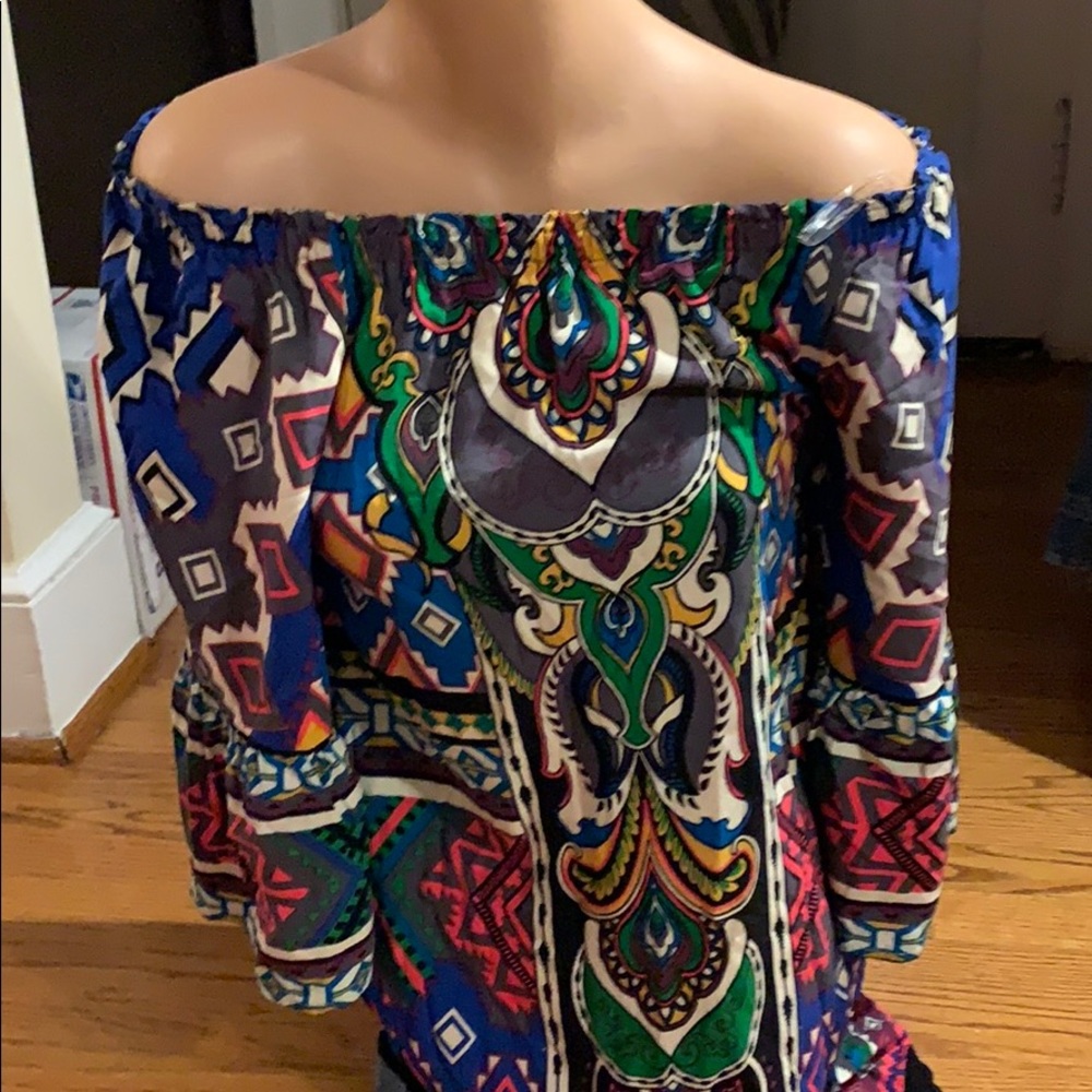 Off the shoulder top with ruffle sleeves